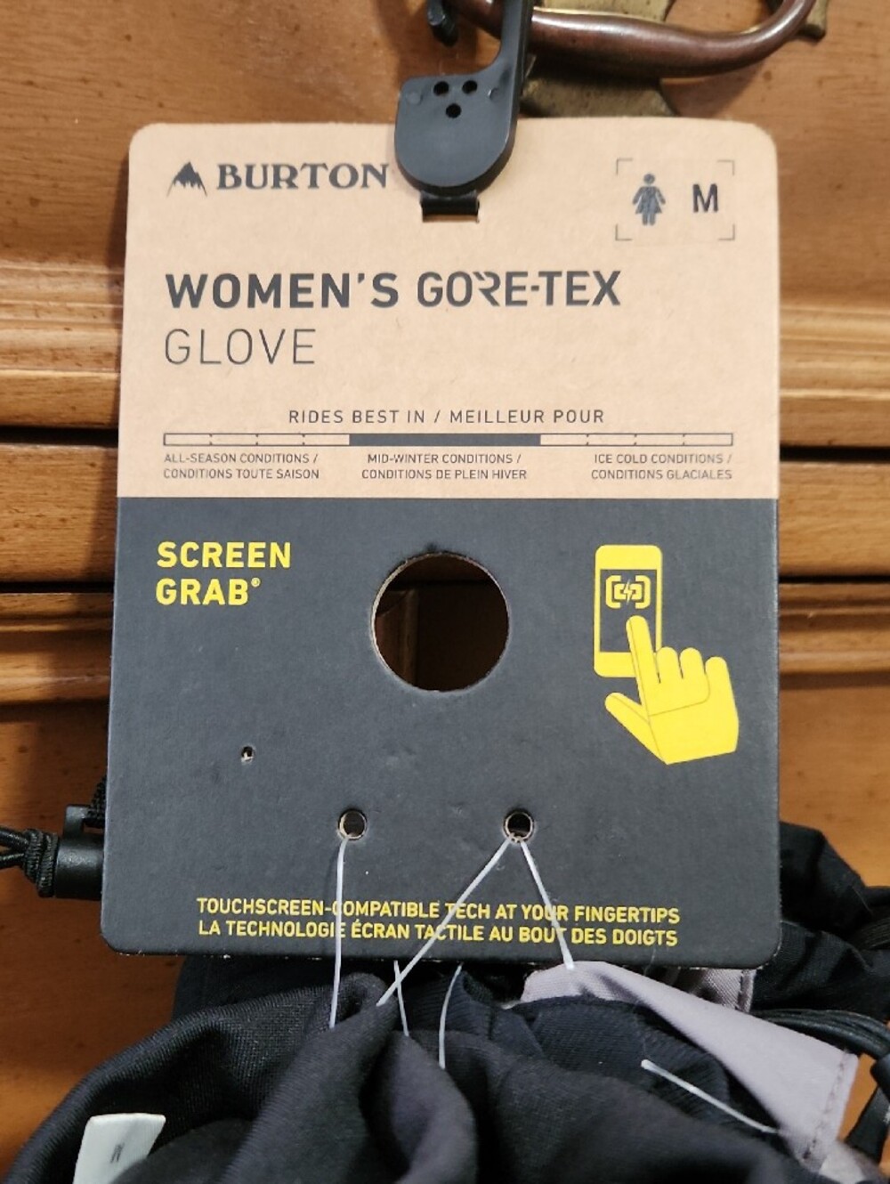 Burton Women's Black and Gray GORE-TEX Gloves - Picture 2 of 4